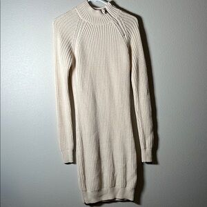 Elegant Cream Knit Dress